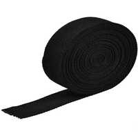 Black Nylon Webbing - 20mm Width, 2mm Thickness | Durable Straps, Coated, Plain Texture