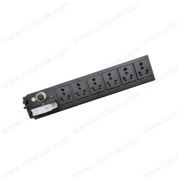6 socket 5/15 premium MCB V-meter Display PDU