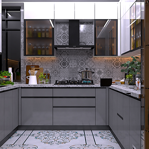 Customizable Galvanized Steel Modern Kitchens design