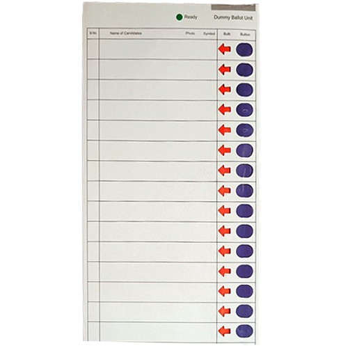 Demo Ballot Units For Election Campaigning - Plastic Material, Custom Size, Elegant White Color | Durable, Electric Power Supply, Designed for Voting Applications