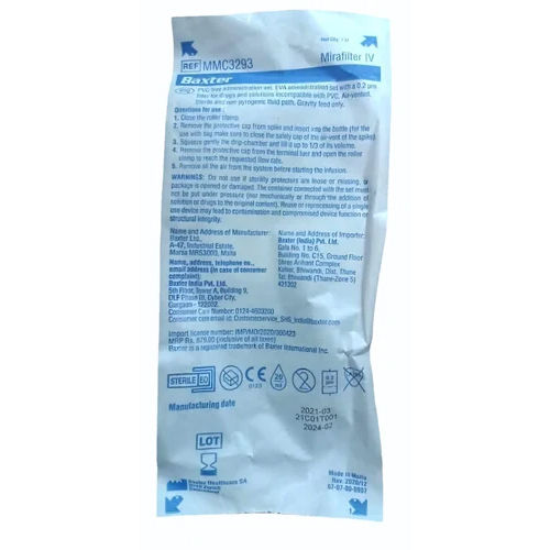 Baxter Mirafilter Iv Infusion Set - Material: Polyethylene