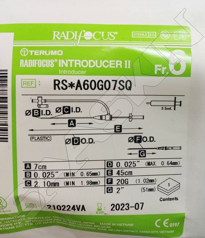 Terumo Radifocus Introducer II Standard Kit A