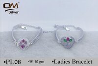 Silver Cocktail Kada Bracelet - Dazzling Silver | Bold Statement Piece, Every Detail Matters