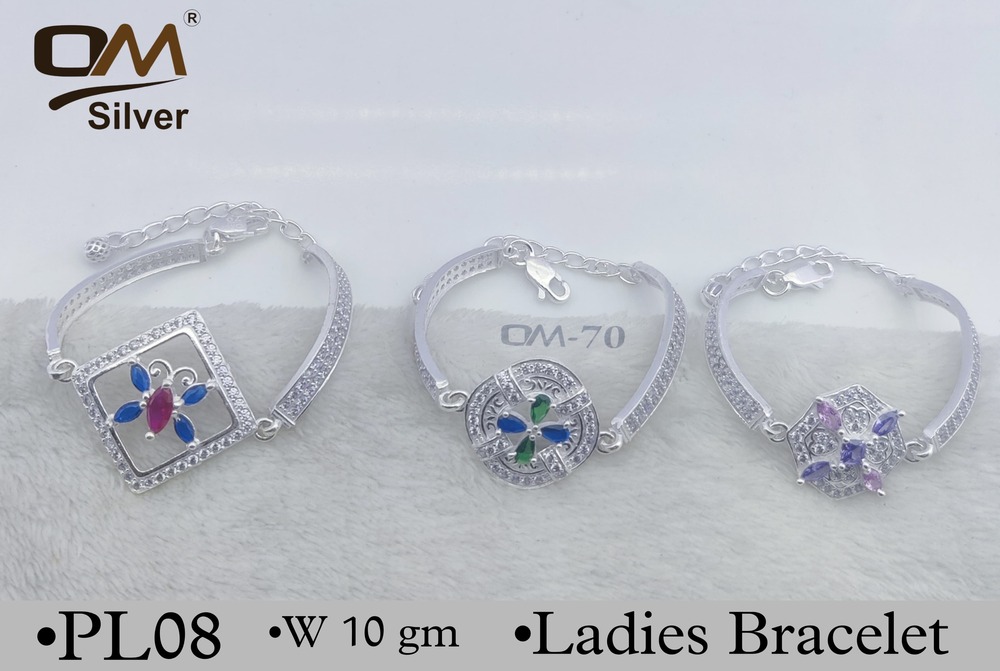 Silver Cocktail Kada Bracelet