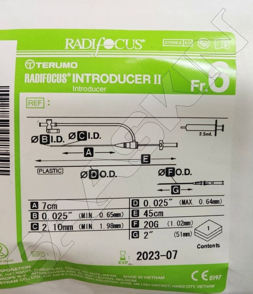 Terumo Radifocus Introducer II Standard Kit B