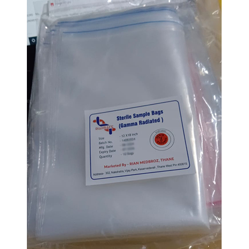 12X18 Inch Sterile Sample Bag - Color: Transparent