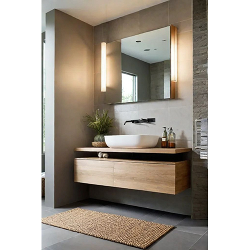 Modern Wooden Vanity - Installation Type: Floor Mounted