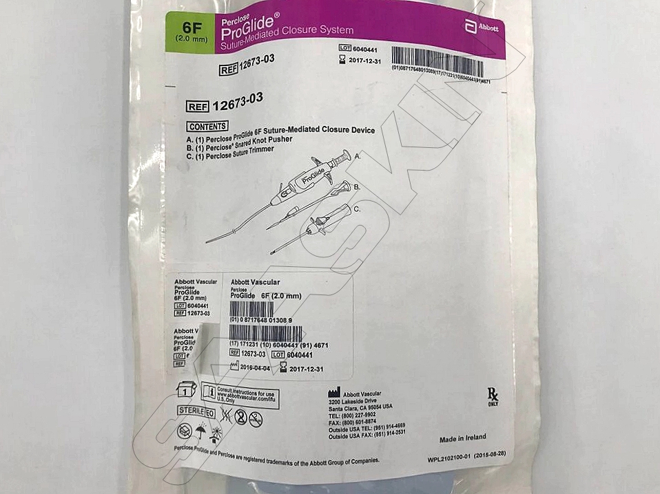 Perclose ProGlide स्यूचर-मध्यस्थ समापन (SMC) प्रणाली