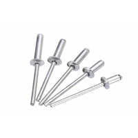 Open Closed End Rivets - Stainless Steel, Different Sizes, Polished Silver Finish | Durable, Aesthetic Round Design For Industrial Use