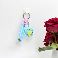 Cute Silicone 3D Key Chain with Metal Hooks