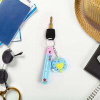 Cute Silicone 3D Key Chain with Metal Hooks