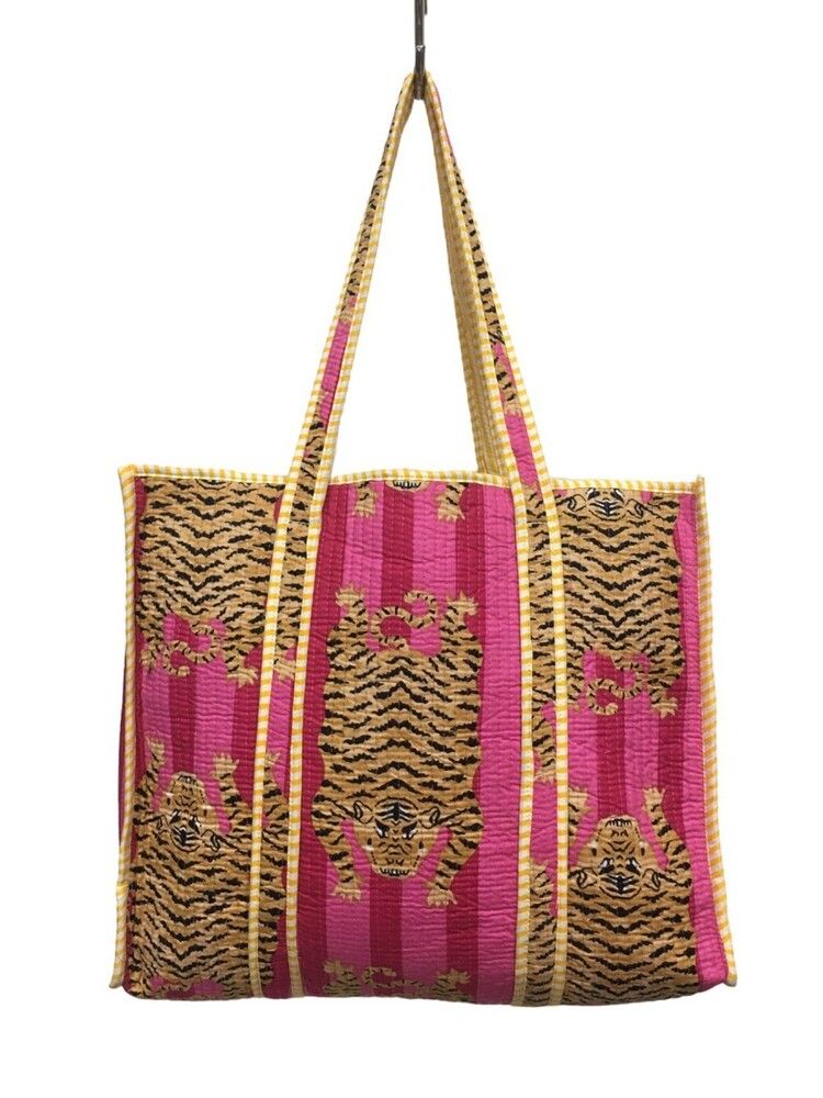 Cotton Tiger Printed Tote Bags