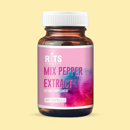 Mix Pepper Extract Dietary Supplement Capsules - Best Before: Up To 24 Months