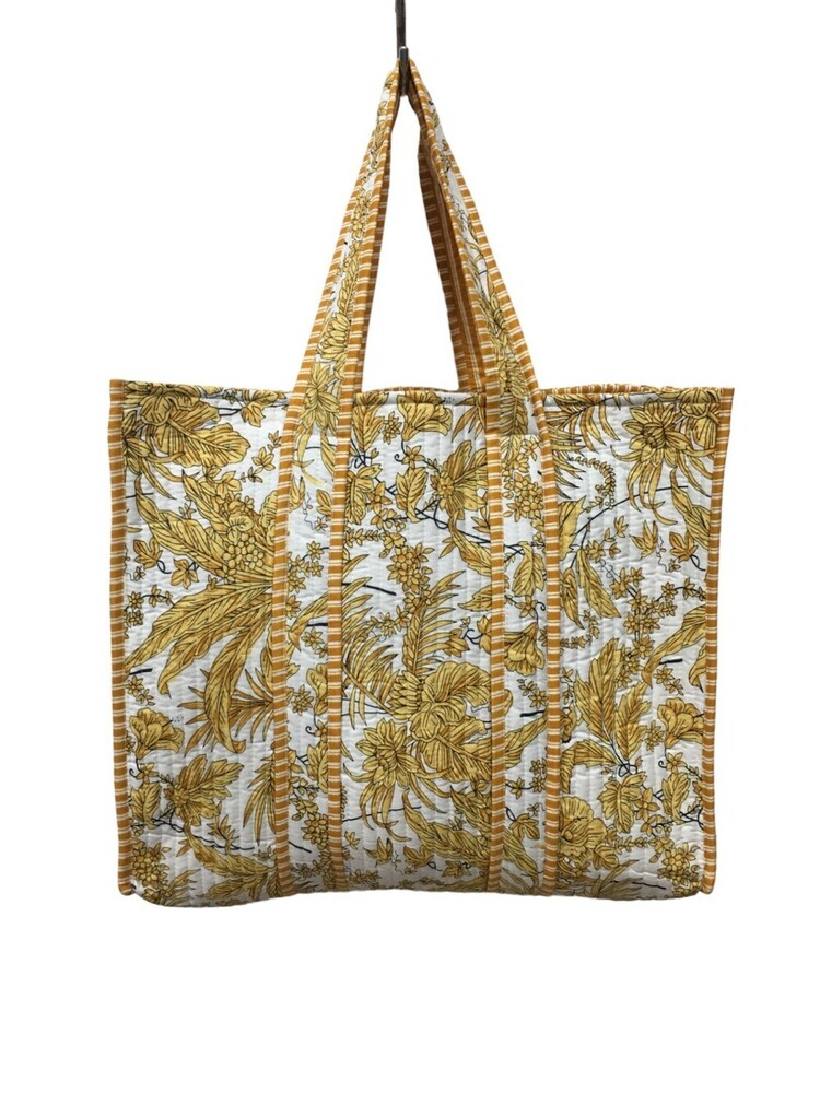 Cotton Printed Tote Bags - 18x18 Cm, Multicolor Floral Print | 100% Cotton, Home Washable, Customizable Design, Zipper Closure, Ideal For Women