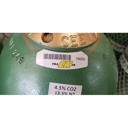 Gas Cylinder Barcode Lable