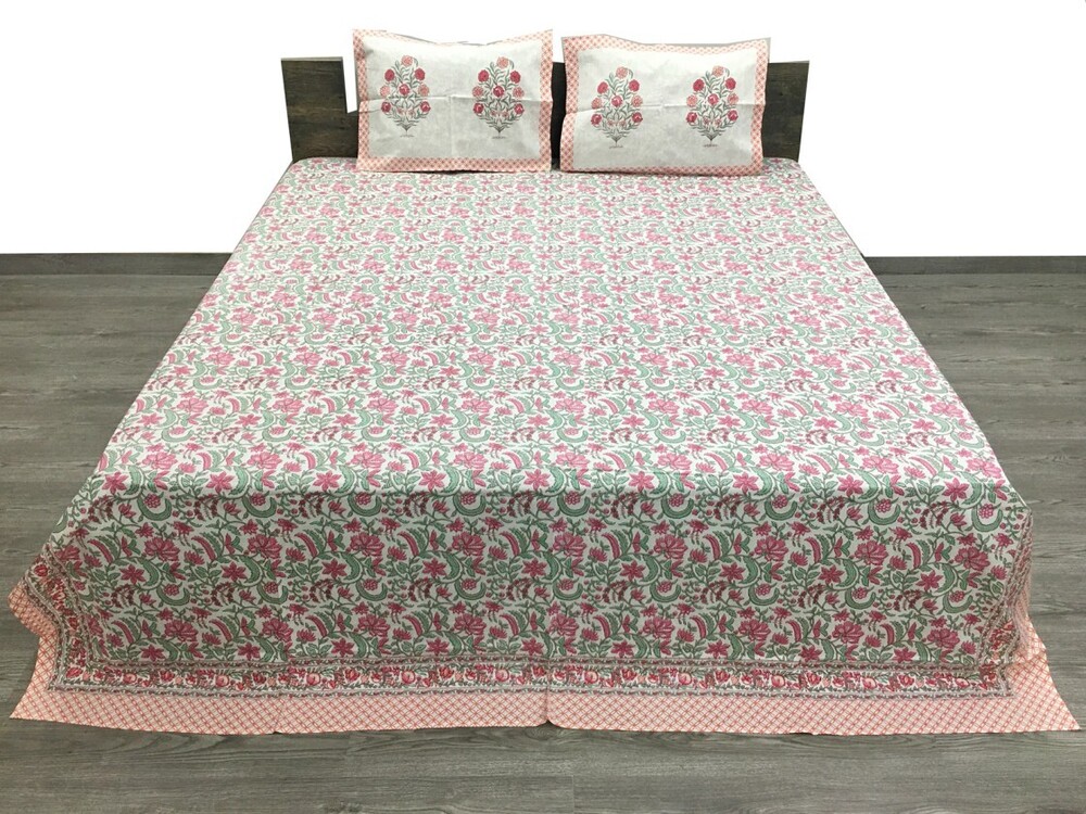 Screen Printed Cotton Bedsheet