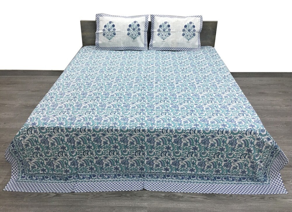 Screen Printed Cotton Bedsheet