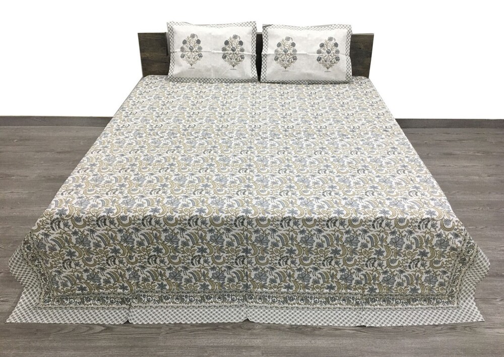 Screen Printed Cotton Bedsheet