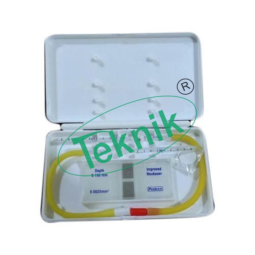 Counting Chamber Set, Fuchs-rosenthal Ruling And Neuberger Ruling - 0.2mm Cell Depth, 0.2l Volume, Analytical Lab Instrument, 2 Cover Glasses, Accessories Included