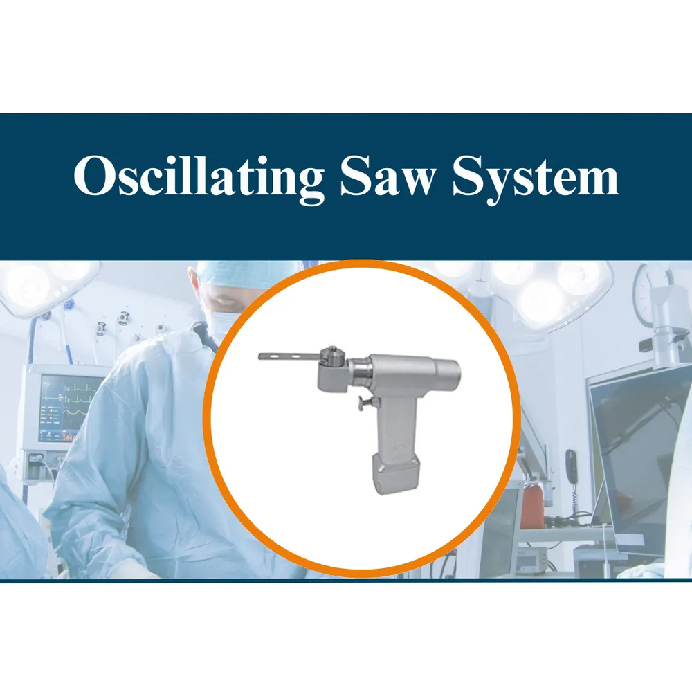 Oscillating Saw System - Metal, Electric, Variable Speed | Portable, Manual, Hand-Held Medical Tool