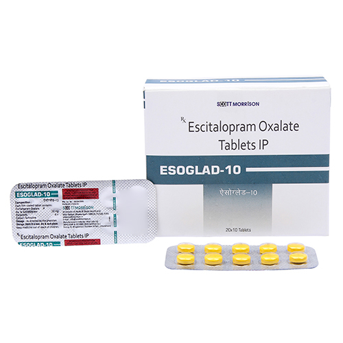 10 MG एस्किटालोप्राम ऑक्सालेट टैबलेट्स IP