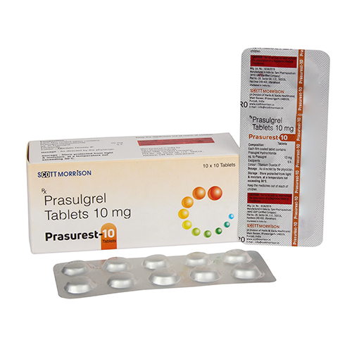 10 Mg Prasulgrel Tablets - Drug Type: General Medicines