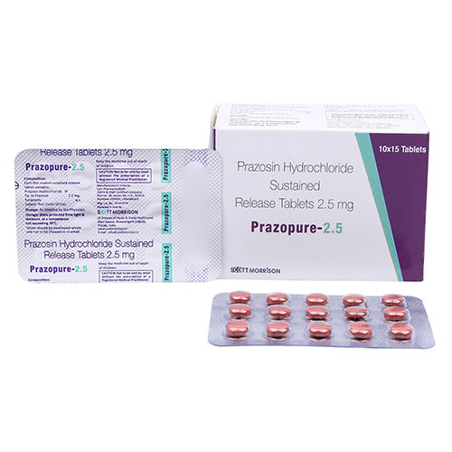 2.5 MG Prazosin Hydrochloride Sustained Release Tablets