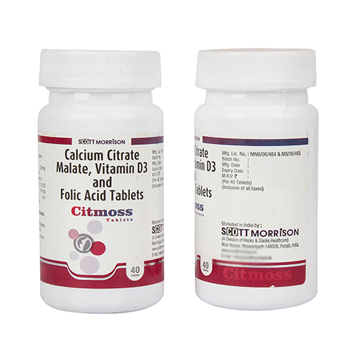 Calcium Malate Vitamin D3 And Folic Acid Tablets