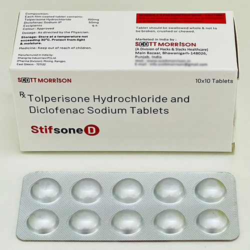 Tolperisone Hydrochloride And Diclofenac Sodium Tablets