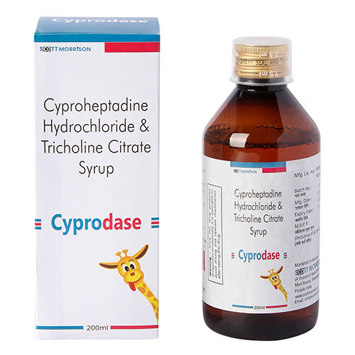 Cyproheptadine Hydrochloride And Tricholine And Tricholine Citrate Syrup - Drug Type: General Medicines