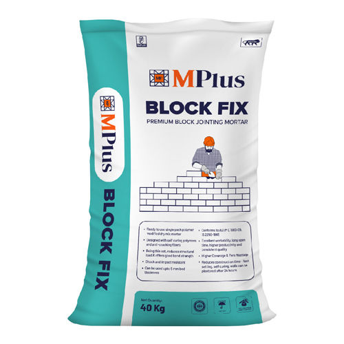 40Kg Mplus Block Fix Jointing - Application: Applied Directly To A Prepared Surface