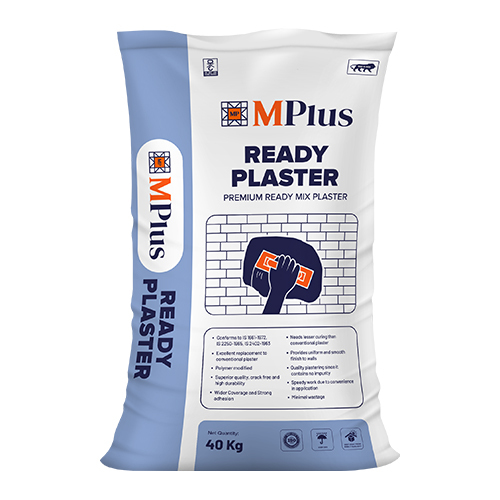 Mplus Ready Plaster 40 Kg - Application: Applied Directly To A Prepared Surface