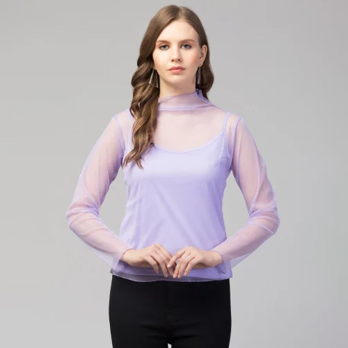 PPB Purple High Neck Top