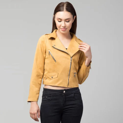 Ladies Mustard Casual Wear Jacket - Feature: No Fade