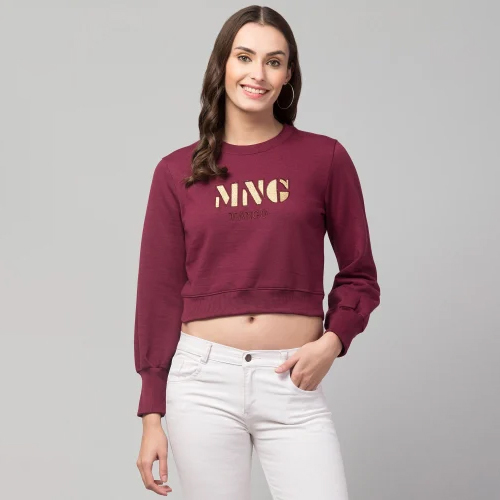 Bo27 Maroon Ladies Sweatshirt - Feature: Washable