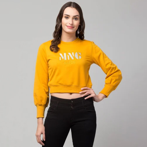 Bo27 Yellow Ladies Sweatshirt - Feature: Washable