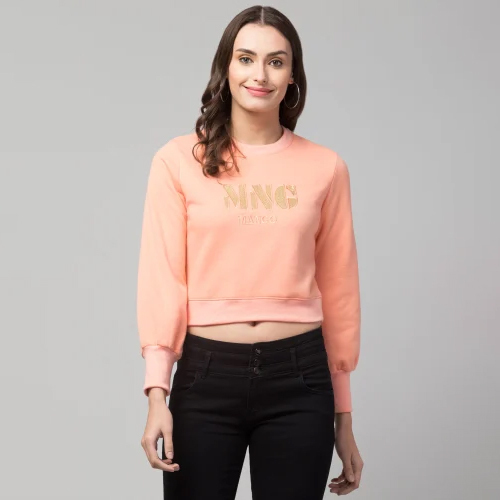 Bo27 Peach Ladies Sweatshirt - Feature: Washable