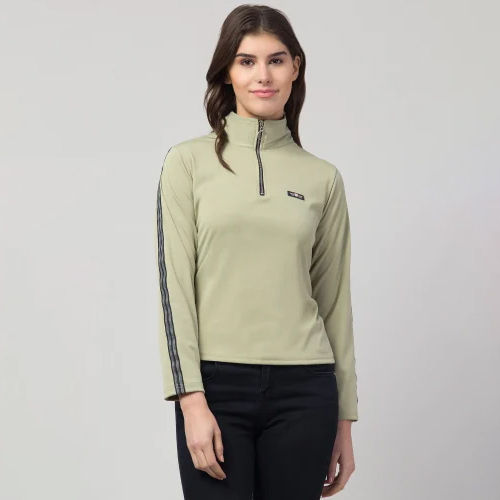 HT Light Green Ladies Collar T Shirt