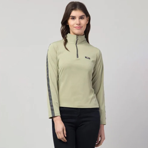 HT Light Green Ladies Collar T Shirt