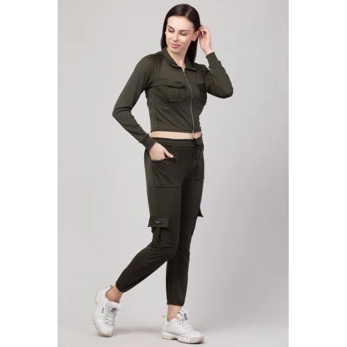 TS Olive Green Ladies Track Suit