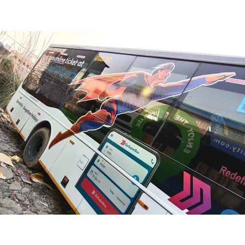 Vinyl Print Cut Bus Reflective Stickers - Color: Multicolor