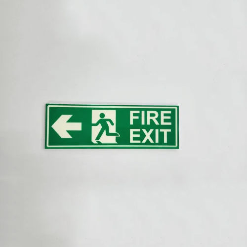 Fire Exit Night Glow Vinyl Print On Sheet - Application: Industrial