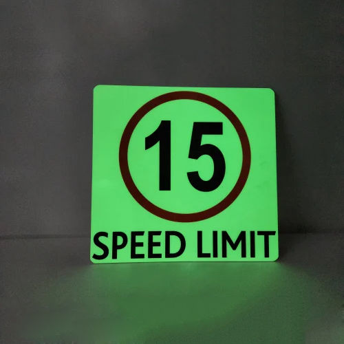 Speed Limit Printing Night Glow Sticker