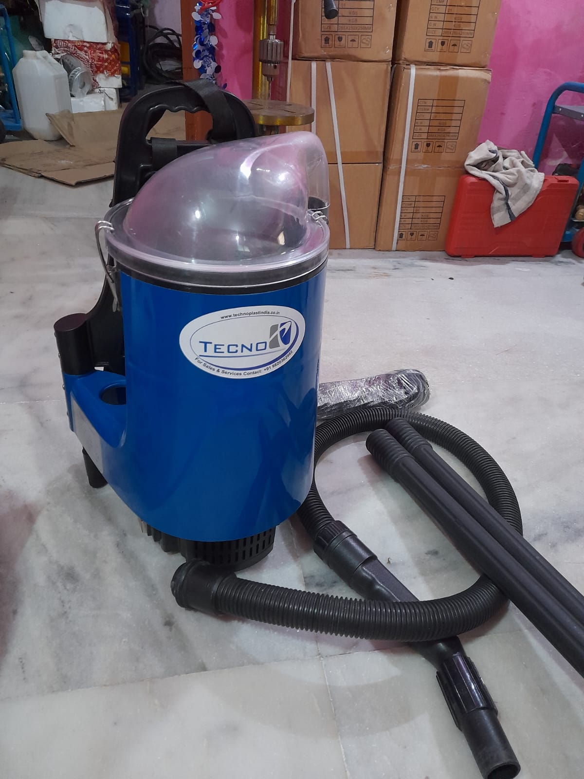 Back Pack Vacuum Cleaner Machine - Capacity: 5 Ltr