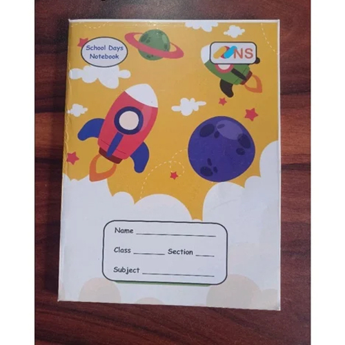 NS 36 Pages 3 In One School Notebook - Paper, 18x24cm (LxW) | Soft Cover, Stapler Binding, Fun Printed Designs, Easy to Use, Multi-Functional