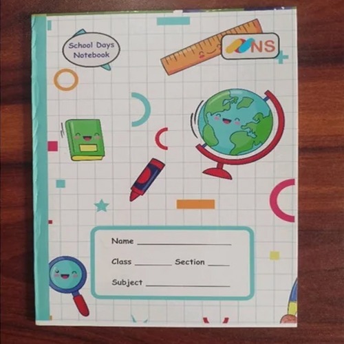 NS 84 Pages Maths School Notebook - Soft Cover, 18x24cm, Square Shape | Saddle-Stitched Binding, Plain Pages for Organized Math Notes