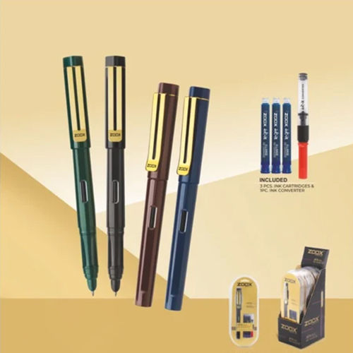 Zoox Gold A9 Fountain Pen - Color: Blue