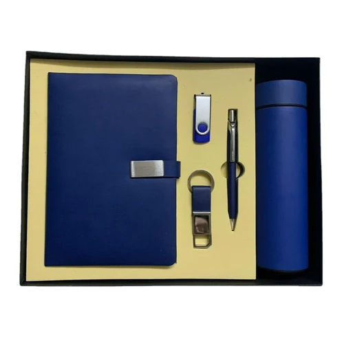 Blue Cardboard Corporate Gift Box - Shape: Square