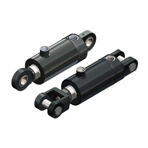 Welded Mechanical Hydraulic Cylinder - Color: Black