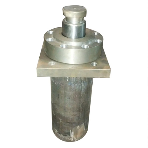 Flange Mounted Hydraulic Cylinder - Color: Silver